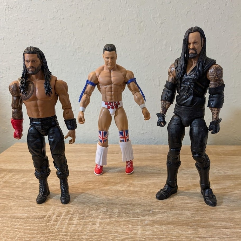 WWE Mattel Action Figure Lot Undertaker Roman Reigns British Bulldog 2017-2021